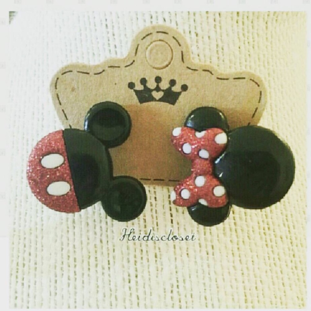 Mickey Minnie Ear Studs. New!!!